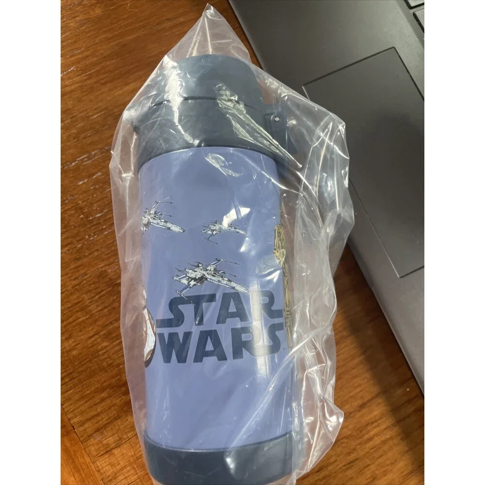 school Pottery barn Disney STAR WARS WATER BOTTLE Droid Jedi space mandalorian .
